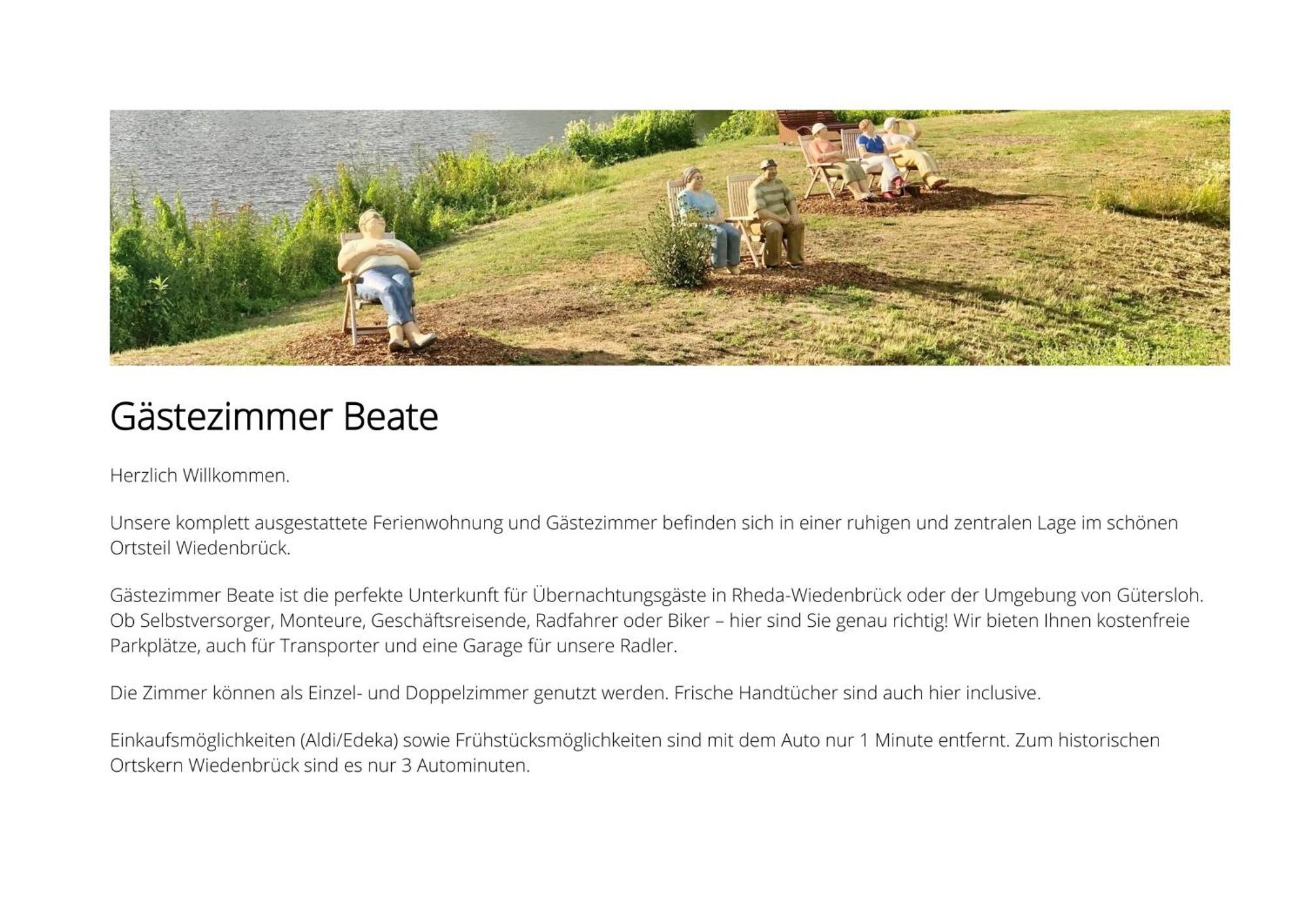 Gaestezimmer Beate Und Ferienwohnung Rheda Wiedenbrueck エクステリア 写真